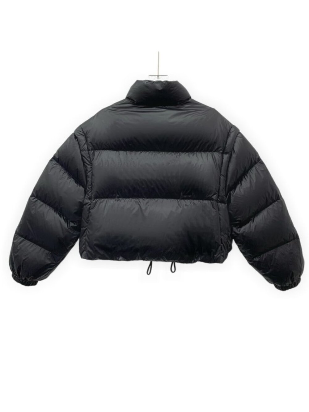 Prada Black Triangle Logo Stand-Collar Down Jacket - Picture 2 of 9